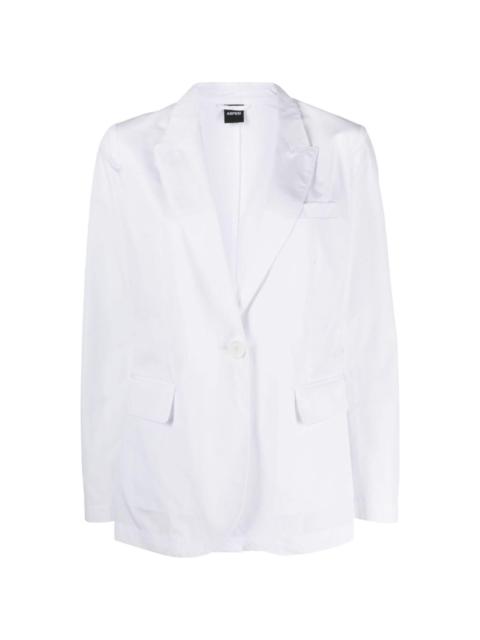 single-breasted cotton blazer