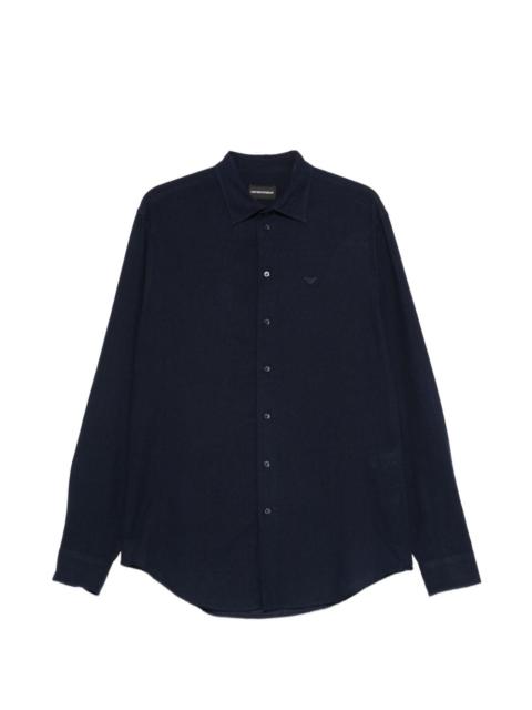 EMPORIO ARMANI chest-logo button-fastening shirt
