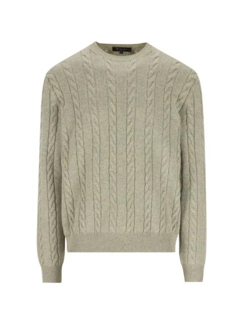 Loro Piana Cedar cable-knit crew-neck sweater