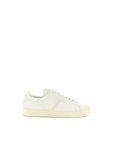 TOM FORD perforated-logo leather sneakers