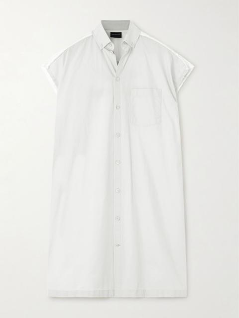 BALENCIAGA Paneled cotton-poplin shirt dress White
