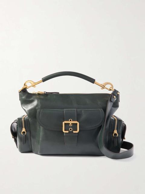 Camera leather shoulder bag