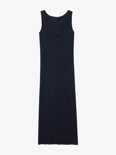 Zadig & Voltaire Deva Sleeveless Cotton-Blend Maxi Dress
