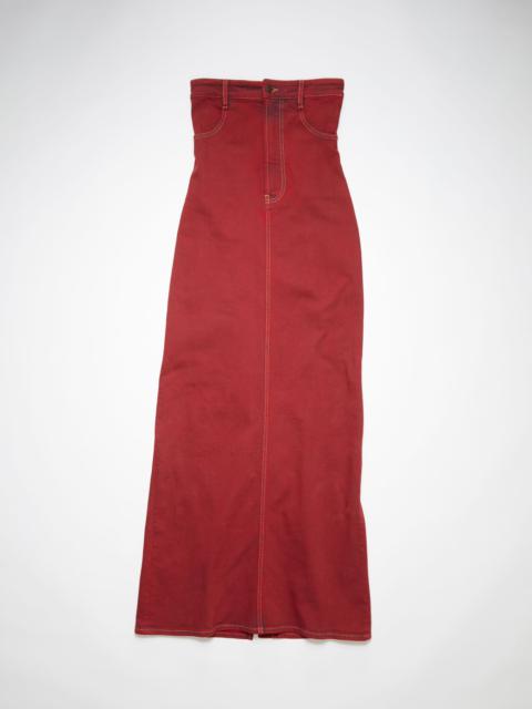 Acne Studios High waist denim maxi skirt - Bright Red