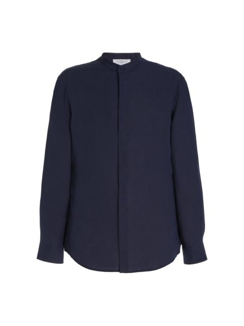 GABRIELA HEARST Ollie Shirt in Dark Navy Linen