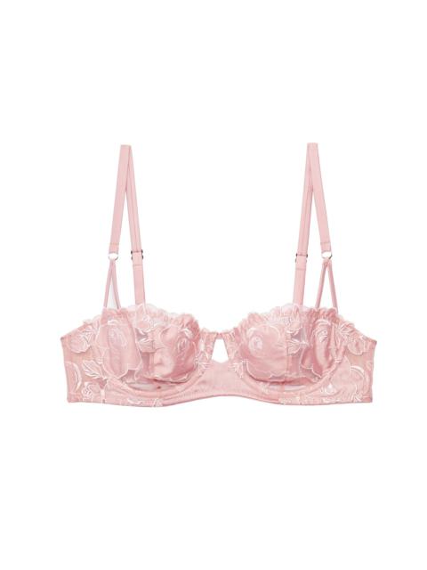 Fleur du Mal Rose Logo Embroidery Balconette