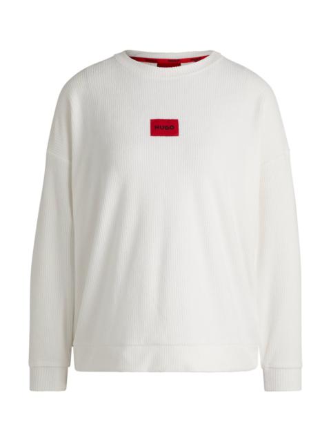 HUGO SWEATSHIRT WITH RED LOGO LABEL
