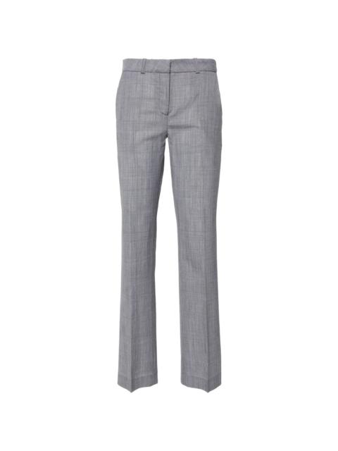 check-pattern tailored trousers