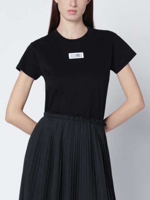 MM6 Maison Margiela Black T-shirt with Numeric Signature patch