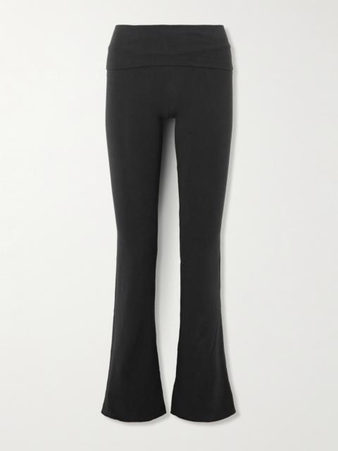 SKIMS Stretch-cotton Jersey Foldover Pants