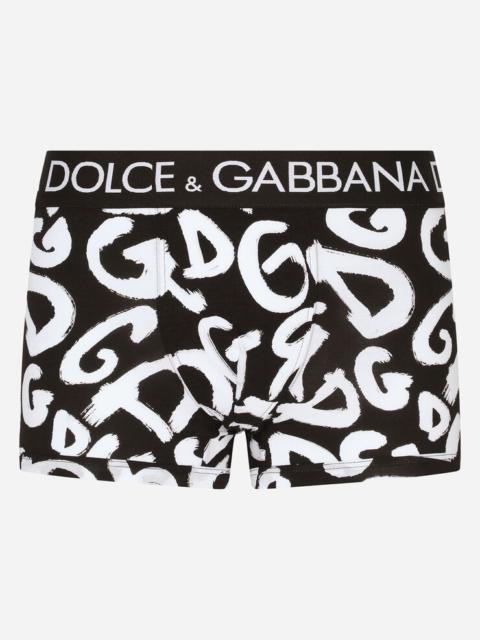 Dolce & Gabbana Two-way stretch jersey boxer shorts with DG logo