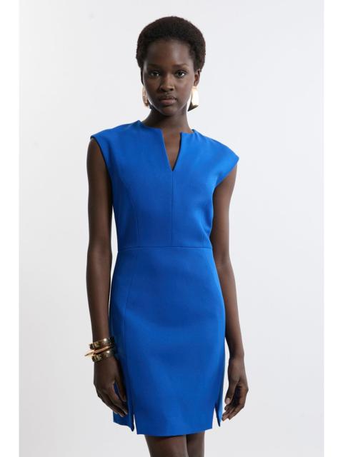 KAREN MILLEN Structured Crepe Tailored Mini Dress