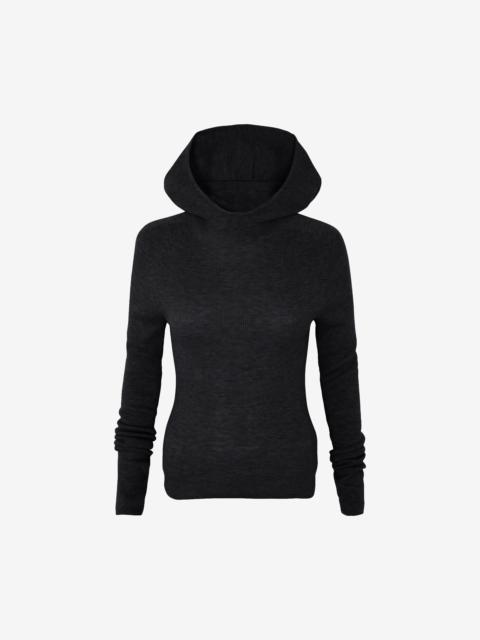 The Frankie Shop Danae Hooded Knit Top - Black