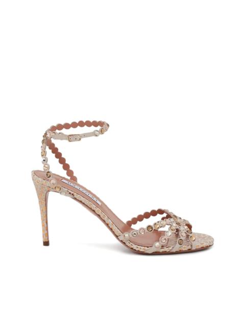 AQUAZZURA 85mm Tequilla printed heeled sandals
