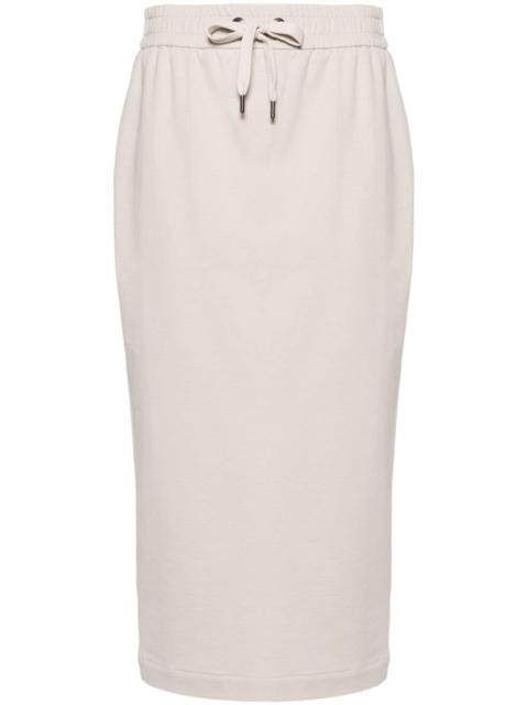 Brunello Cucinelli jersey midi pencil skirt