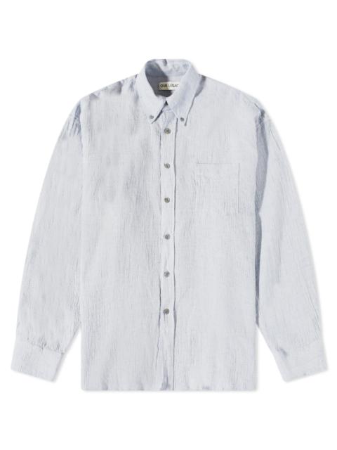 Our Legacy Our Legacy Seersucker Borrowed Button Down Shirt
