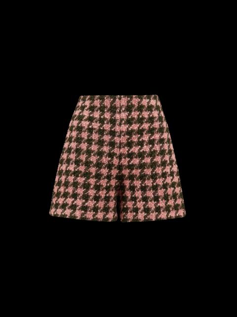 Moncler Houndstooth Tweed Shorts