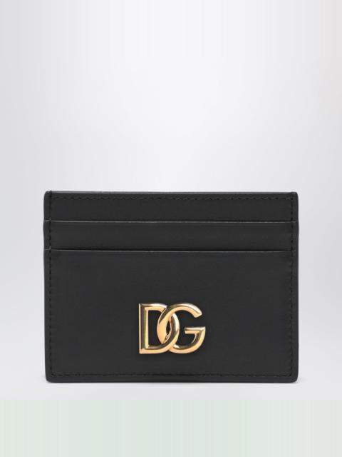 Dolce & Gabbana Black leather card holder with DG logo