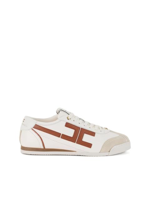 ELISABETTA FRANCHI logo-detail leather sneakers