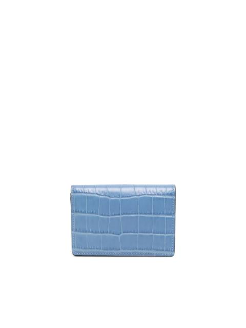 crocodile-effect leather wallet
