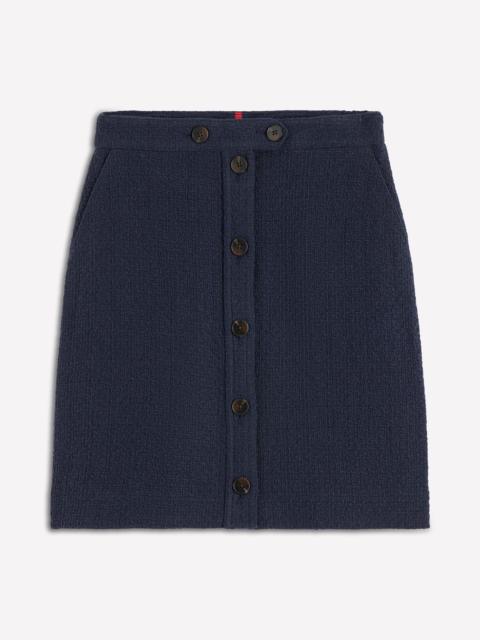 BODEN Cecelia Textured Skirt-Navy