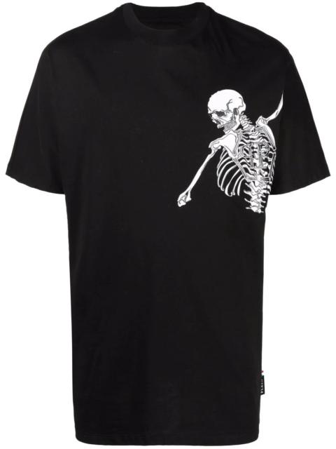PHILIPP PLEIN Skeleton logo print T-shirt