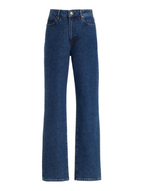 FRAME The Ruler High-Rise Straight-Leg Jeans blue