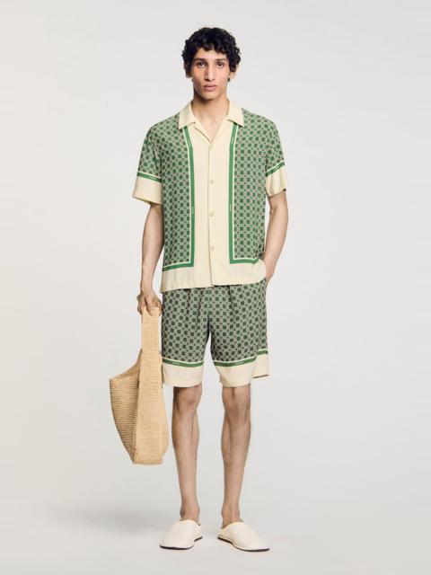 Sandro SHORT-SLEEVED PATTERNED SHIRT