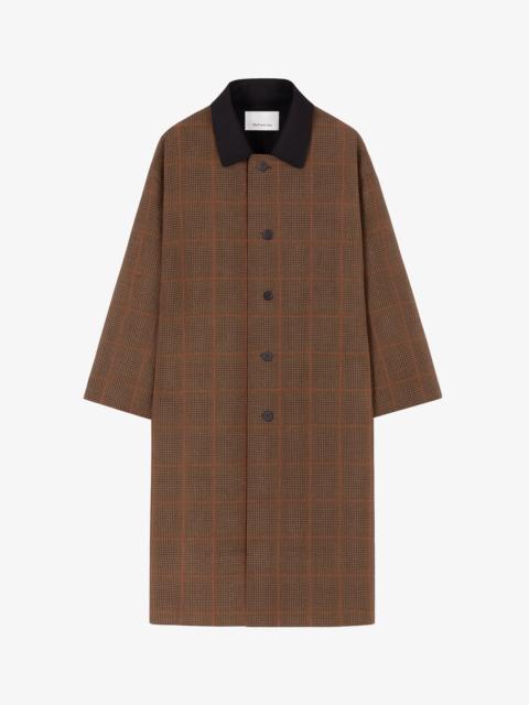 The Frankie Shop Elton Reversible Car Coat - Brown Glen Plaid