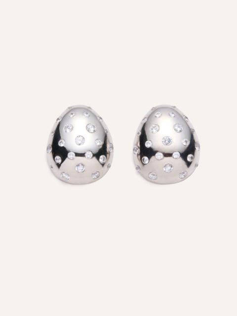 MAGDA BUTRYM Long earrings in silver with crystals