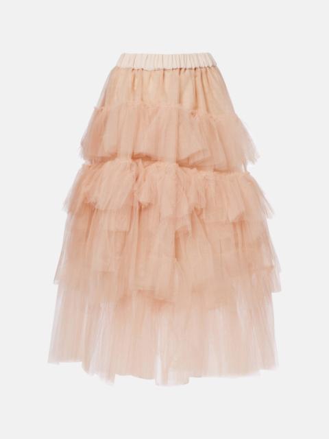Simone Rocha Ruffled tulle midi skirt
