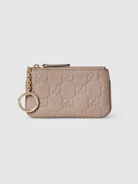 GUCCI GG Emblem zip key case