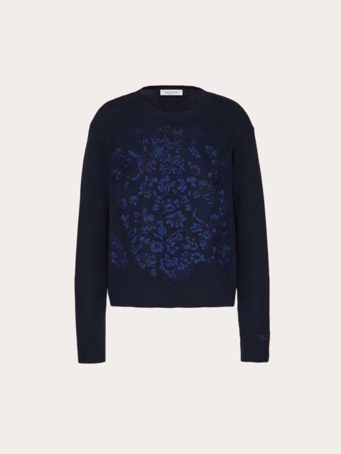 Valentino Embroidered Cashmere Wool Sweater