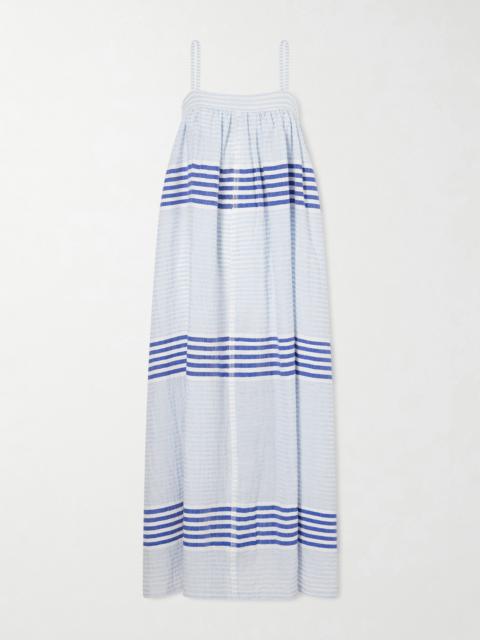 lemlem Eda Striped Cotton-gauze Midi Dress