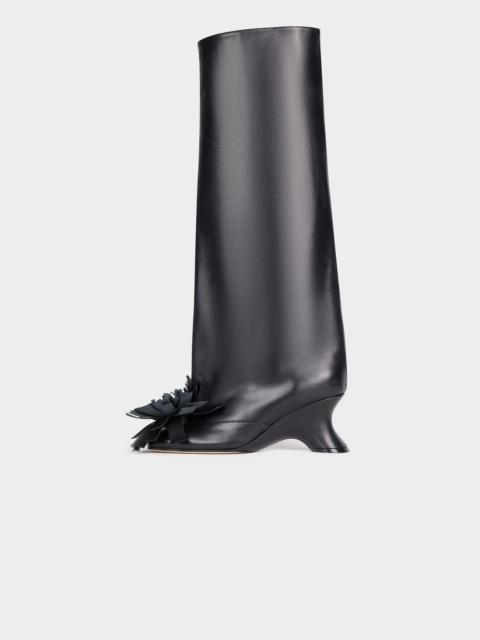 A.W.A.K.E. MODE CHRISTY BOOTS WITH POM-POMS BLACK