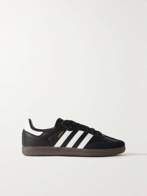 Samba OG suede-trimmed leather sneakers