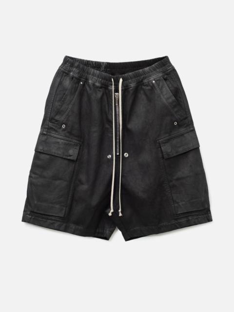 Rick Owens DRKSHDW WAXED CARGOBELA SHORTS