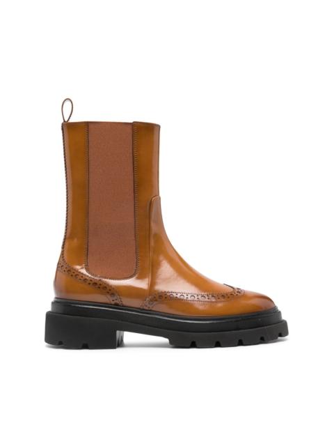 Santoni leather Chelsea boots
