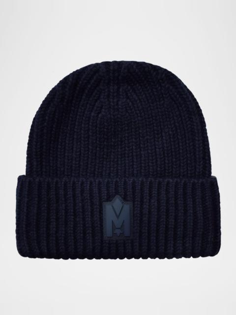 MACKAGE Men's M-Logo Patch Beanie Hat