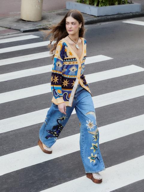 Denim Mystical Wide-Leg Pants