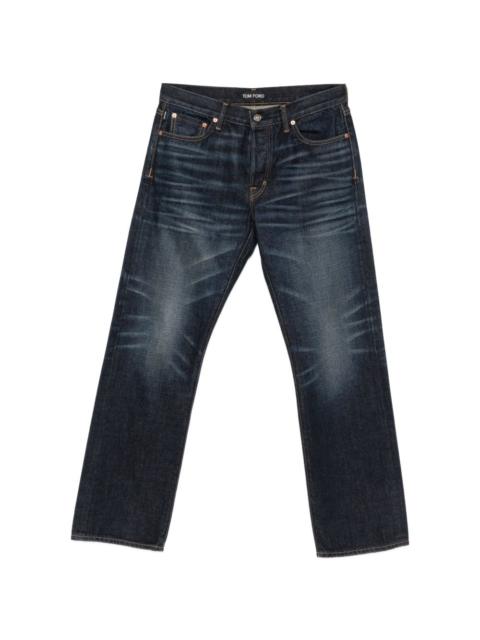TOM FORD blue straight-fit jeans