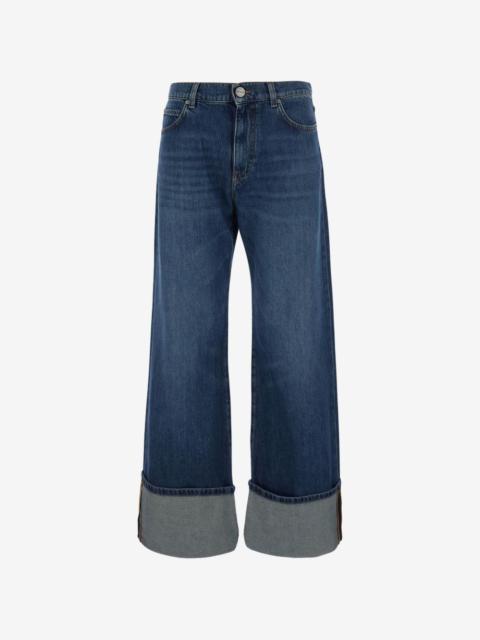 PINKO turn-up cuff Love Birds jeans