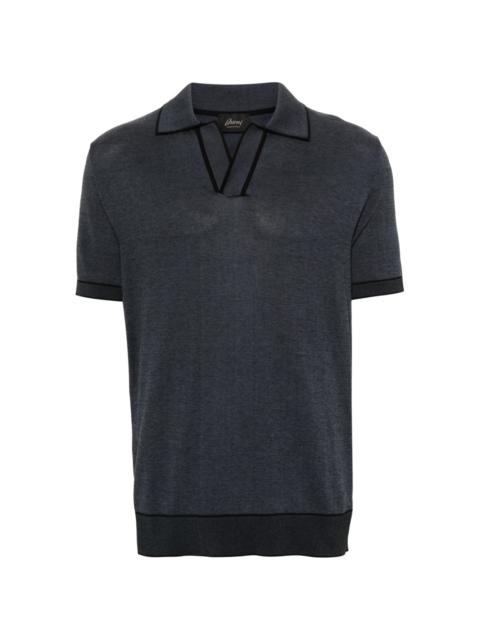 contrasting-trim polo shirt