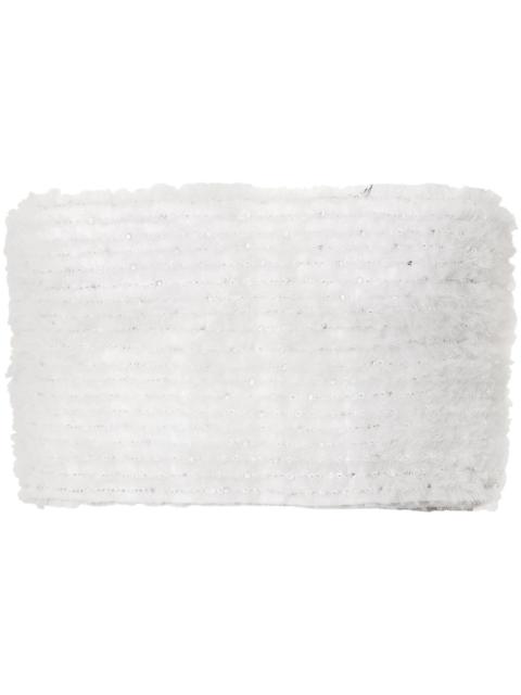 CAROLINA HERRERA sequin-embellished tulle cropped top