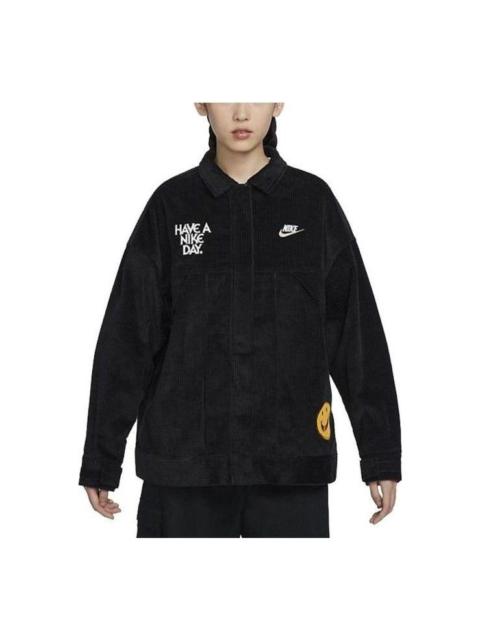 Nike (WMNS) Nike Sportswear Corduroy Jacket 'Black' HF0355-010