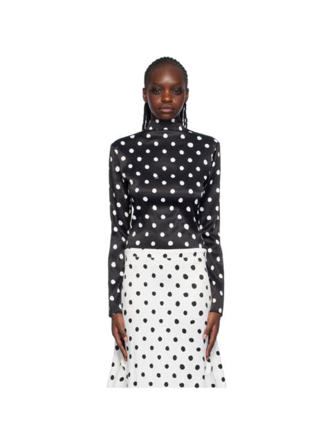 Marni Black Polka Dot Turtleneck