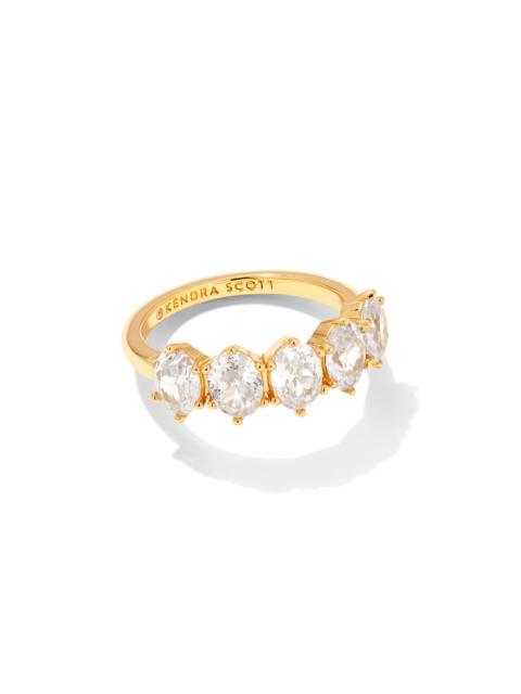 KENDRA SCOTT Cailin Gold Crystal April Band Ring