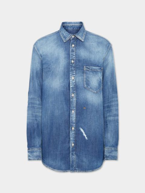 DSQUARED2 MEDIUM PERFECTO WASH MAXI DEAN SHIRT