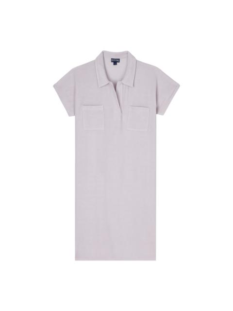 Women Terry Polo Dress Solid