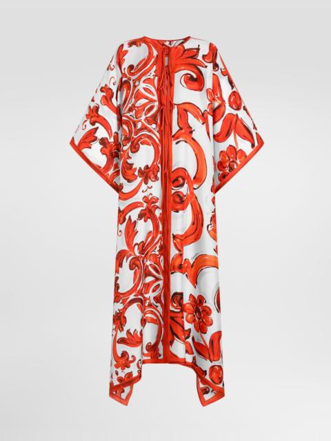 Dolce & Gabbana Majolica-print twill kaftan dress